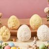 DIY Egg Shaped Easter Egg Mold Embossed Scented Plaster Candle Mold Handmade Soap Mold Plaster Mold Party Decoration