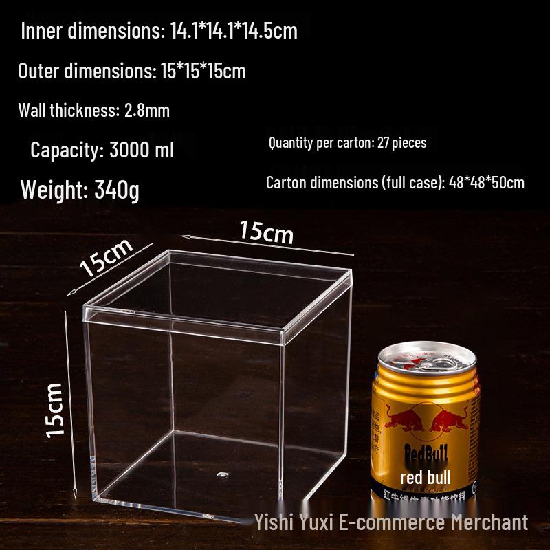 Transparent Acrylic Storage Box with Lid for Jewelry, Gifts, or Wedding Candy Display