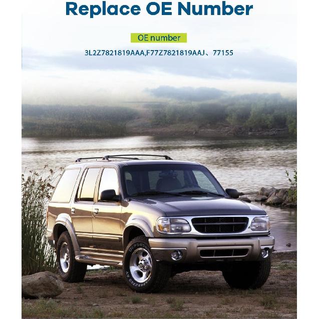 LUJUNTEC Interior Door Handles Driver Side Replacement for 1995-2001 for Ford Explorer 1997-2001 for Mercury Mountaineer Texture Black(2pcs)