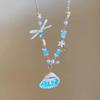 Hot-selling Rice Bead Resin Starfish Pendant Necklace Simple and Sweet Versatile Collarbone Chain Design Sense Niche Item Decoration