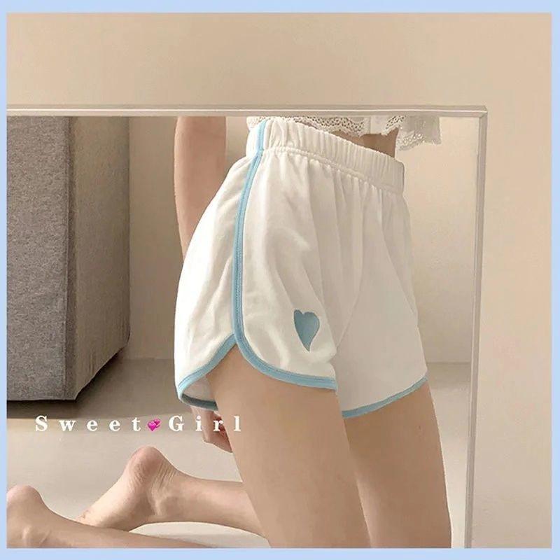 

Sports shorts women s summer thin Korean version lazy style loose and thin casual fashion home wide-leg hot pants M белый