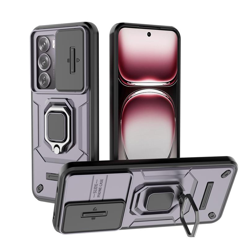 For Reno 12 Pro Case Cover OPPO Reno 12 Pro Capas Bumper Shockproof Camera Lens Protective Ring Holder Fundas Reno12 Reno 12 Pro