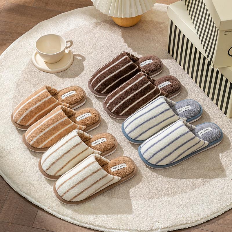 Cixi Cotton Slippers Women Winter Spring and Autumn Home Use Indoor Warm Non-slip Home Cixi Winter Plush Men