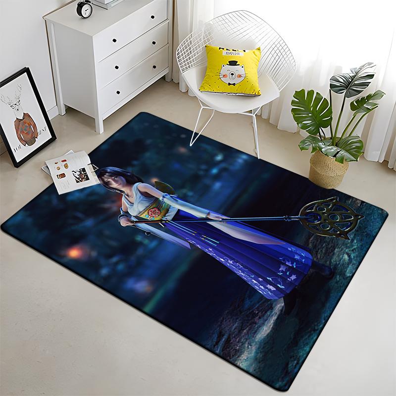Final Fantasy Carpet Art Printed Living Room Bedroom Children's Rugs Soft Kitchen Area Rug Non-slip Flannel Carpet Floor Mat