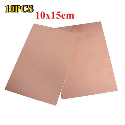 10 Piezas 10x15cm FR4 Fibra de Vidrio Laminado Recubierto de Cobre Tablero 10*15CM PCB Unilateral DIY Prototipo Impreso Placas de Circuito