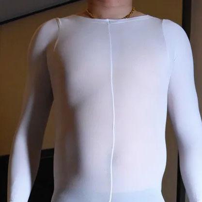 Unisex Matt 120D Nylon Bodystocking Penis Sheath Close Open Crotch Bodysuit Tights Sexy Body Shaping Conjoined Lingerie Pijamas