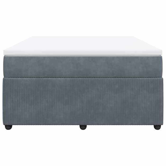 Maison Exclusive - Sommier à lattes de lit et matelas Gris foncé 140x200cm Velours