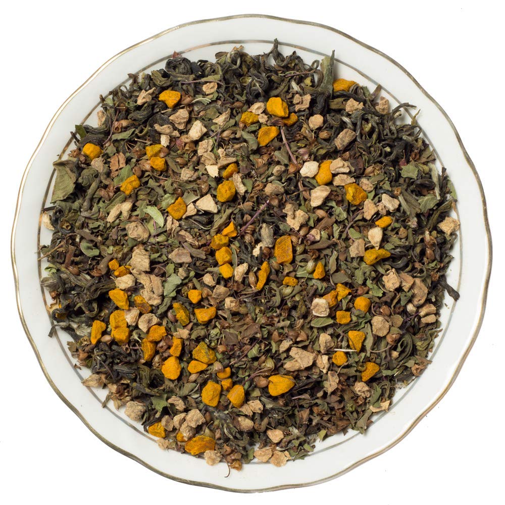 Navvayd Turmeric Ginger Tulsi Green Tea (100 Gm 50 Cups), Super food Turmeric Tea, Ayurveda Blend