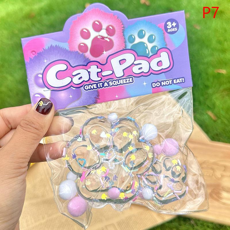 New Transparent Patch Cat Paw Decompression Toys Kawaii Cartoon Antistress Stress Relief Slow Rising Toys For Adult Kids Toys
