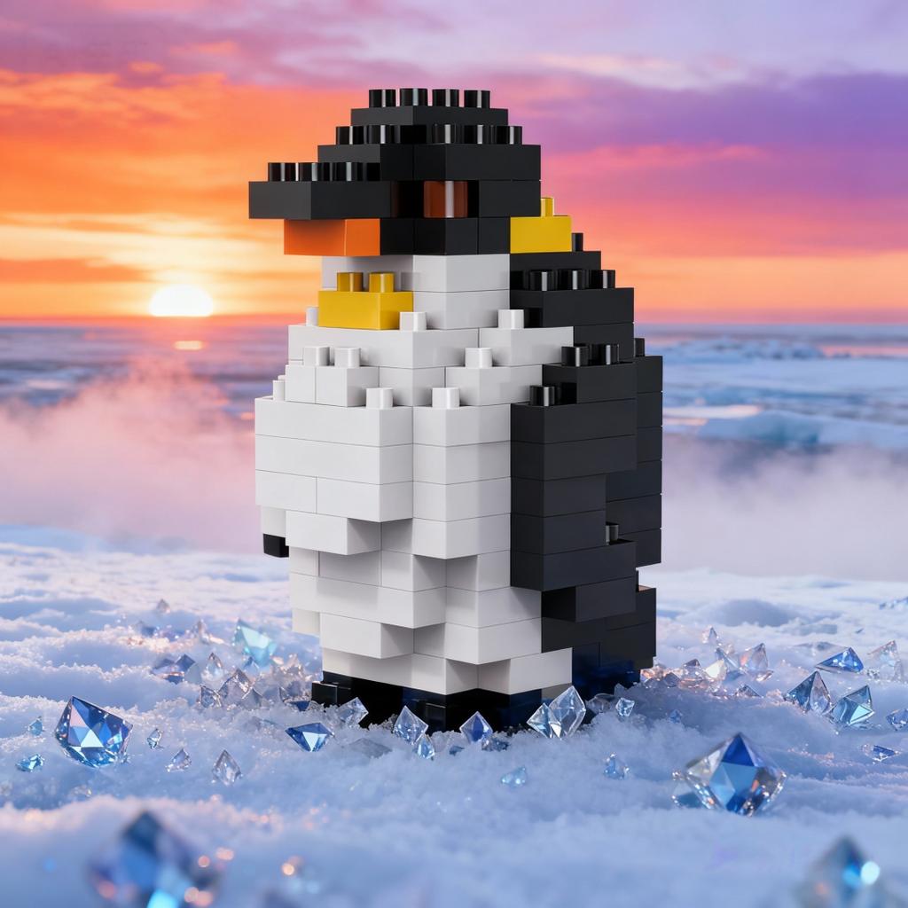 KNEW BUILT Panda Pavone Volpe Pinguino Animale Domestico Gatto Cane Micro Mini Giocattoli da Costruzione-Decorazione Festa Amata dai Bambini,Regalo di Natale,Assemblaggio Puzzle