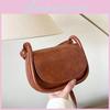 Popular Texture Messenger Bag 2024 New Korean Style Women's Bag Street Fashion Saddle Bag
