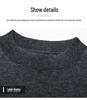 Men's Pure Wool Short-Sleeve Sweater - Lightweight, Half-High Neck Knitwear for Spring/Summer