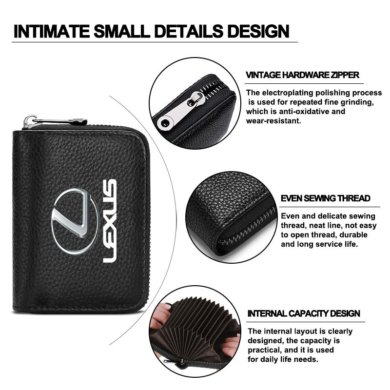 Leather Car Driver's License ID Card Bank Card Wallet Car Accessories For Lexus ES300 RX330 RX300 GS300 IS250 IS200 CT200h NX RX