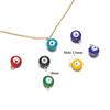 20pcs Stainless Steel 8mm Gold Color Eyes Beads Charms for DIY Necklaces Bracelets Findings Supplies Jewelry Earrings Making