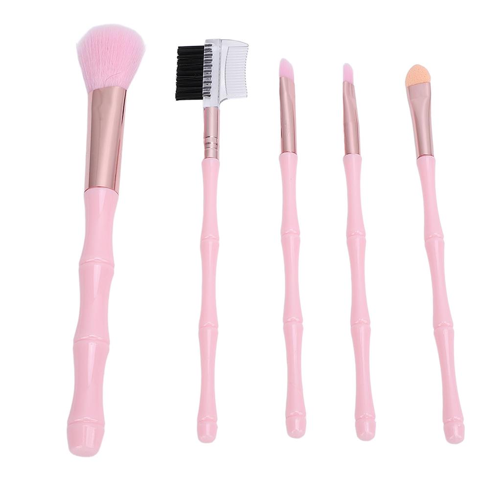 5pcs Makeup Brushes Portable Blush Eye Shadows Lip Facial Makeup Foundation Powder Brush Set for Beg