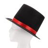 Chapeau tendance à bords plats avec ruban pour Halloween Chapeau haut de forme