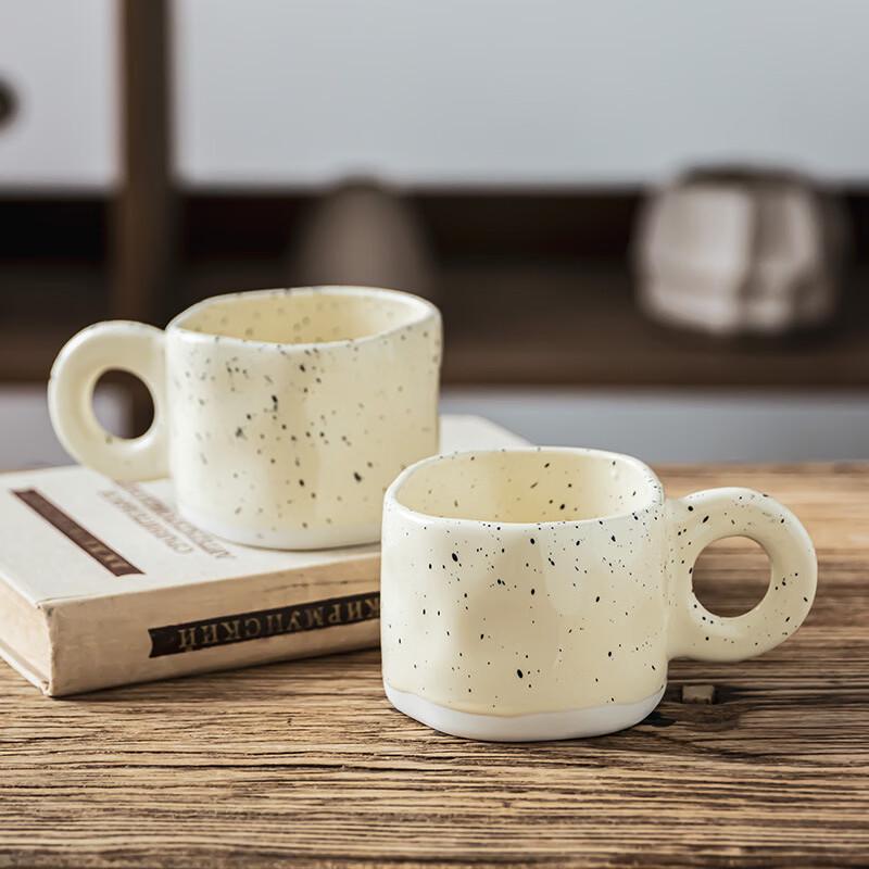 OLOEY Hand-Pinched Ink Splash Ceramic Mug