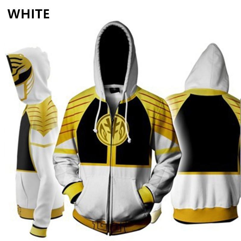 Men Women Sweatshirt Power Rangers Cosplay Hoodie Costume Superhero Cosplay Halloween Party Streetwear Tops