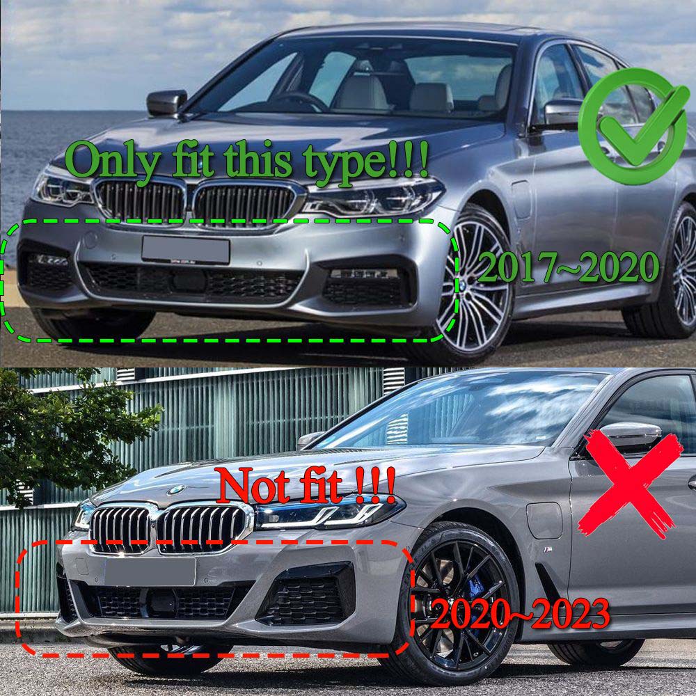 Car Front Bumper Lip Spoiler Splitter Diffuser For BMW 5 Series G30 G31 520i 530i 540i M-Sport 2017-2020 Bodykits Tuning Black