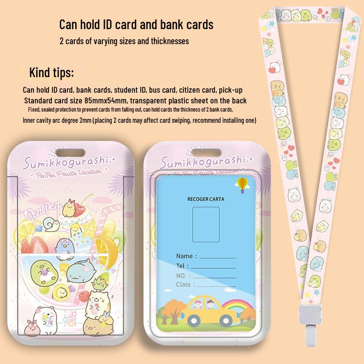 Cartoon Campus Student ID & Badge Holder Lanyard