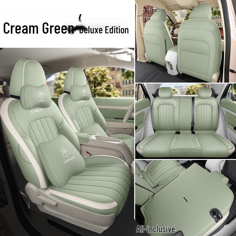 ORA Good Cat Ganzjahres-Leder-Autositzkissen – Universelle Passform Neues Modell