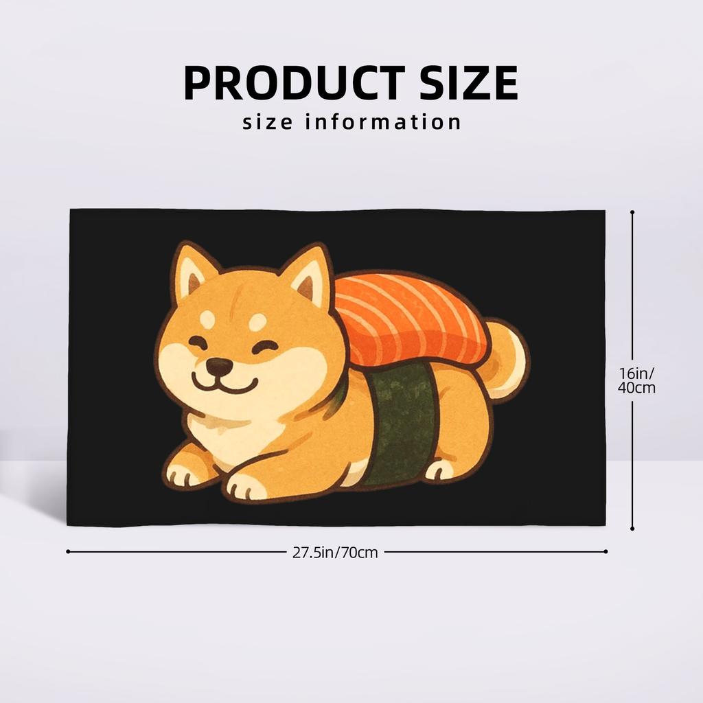Sushi Cute Shiba Inu Dog Soft Face Towel Quick Dry Pool Bath Cotton Towels Absorbent Quick