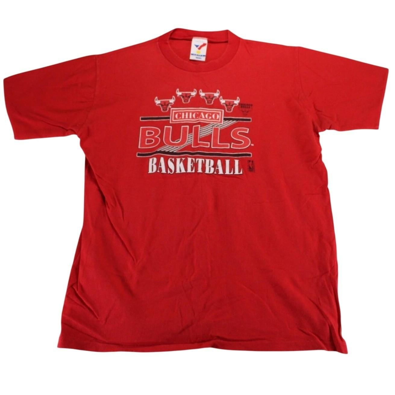 Vintage Chicago Bulls Basketball TShirt Red Youth Large Artex Sportswear NBA USA Unisex T-Shirt S