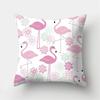 Pink Flamingo Flower Print Decorative Cushions Pillowcase Polyester Cushion Cover Throw Sofa Decoration Pillowcover