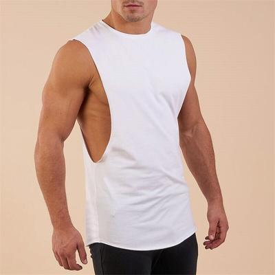 Canottiere da palestra Blank Gyms da uomo, in cotone tinta unita, abbigliamento da bodybuilding, canottiera da allenamento senza maniche
