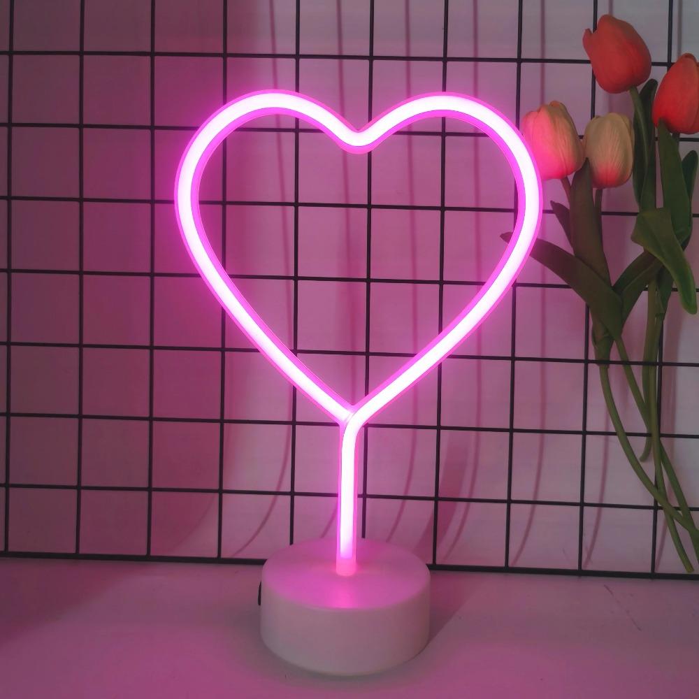 1PC Desktop Neon Light USB/Battery Powered for Room Birthday Party Wedding Decoration Ideal Mother's Day Valentine's Day Gift