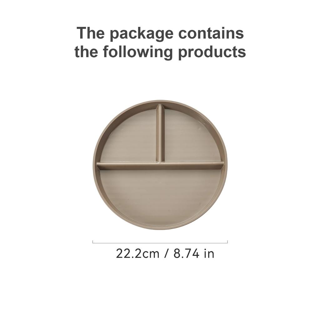 Fruit Salad Food Plate With Compartment Heat-resisting Dinnerware Plastic Dinner Plate For Adult Female Dietary Control