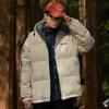 Lamb wool men's new winter Korean style warm thickened hooded loose cotton coat trendy couple internet celebrity jacket for men
