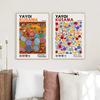 Yayoi Kusama Kunstausstellung Kürbisblume Wandkunst Poster Drucke Abstrakte Leinwandmalerei Bild für Modernes Zimmer Wohnkultur