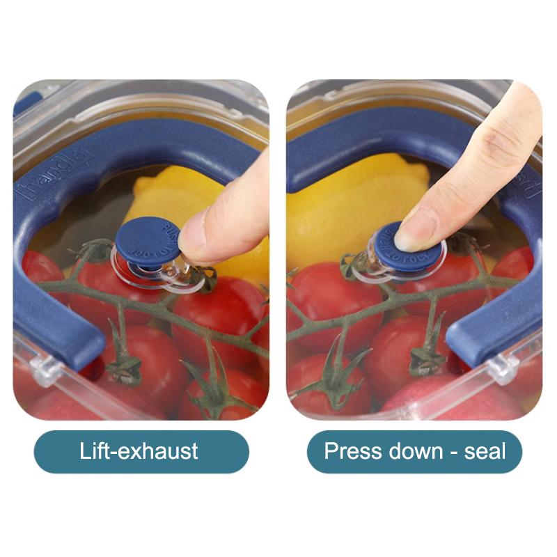 Large Capacity Stainless Steel Crisper With Handle Airtight Lid Leak-Proof Lunch Box Rectangular Fresh-Keeping Box Refrigerator