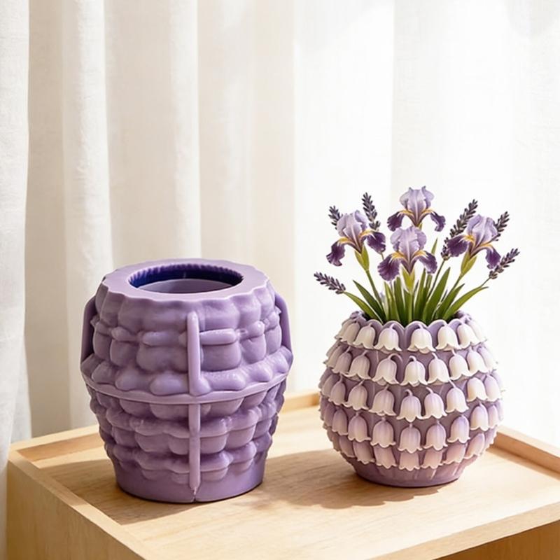 Soft Silicone Flower Planter Mold With Easy Release For Handmade Resin Crafts Decorative Pots And Candle Containers