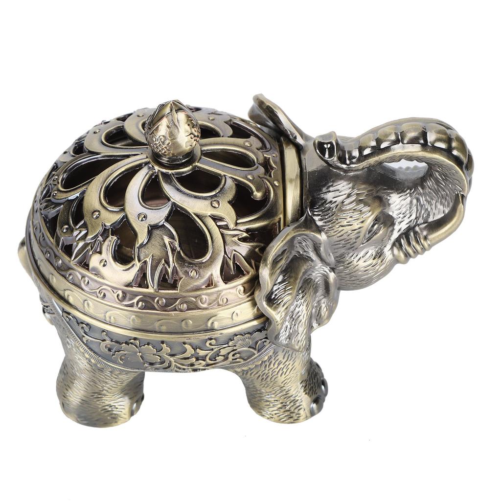 Elephant Shaped Incense   Aromatherapy Ornament for Living Room Entryway Bedroom(Bronze )