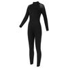 Women 3mm Neoprene One-Piece Thermal Wetsuit Mock Neck Long Sleeve Front Diagonal Zipper Jumpsuit for Swimming Surfing Diving