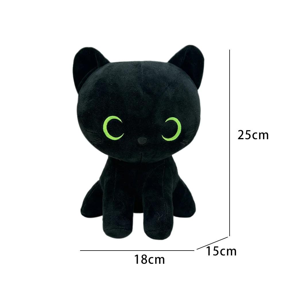 TreasuringU Halloween Party Black Cat Plush Toys Cute Cartoon Long Cat Fuzzy Dolls Happy Halloween Party Birthday Gifts