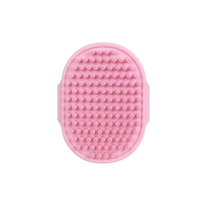 Cat Grooming Comb Dog Bath Brush Pet Grooming Shedding Soothing Massage Rubber Bristles Comb with Adjustable Ring Handle Tools