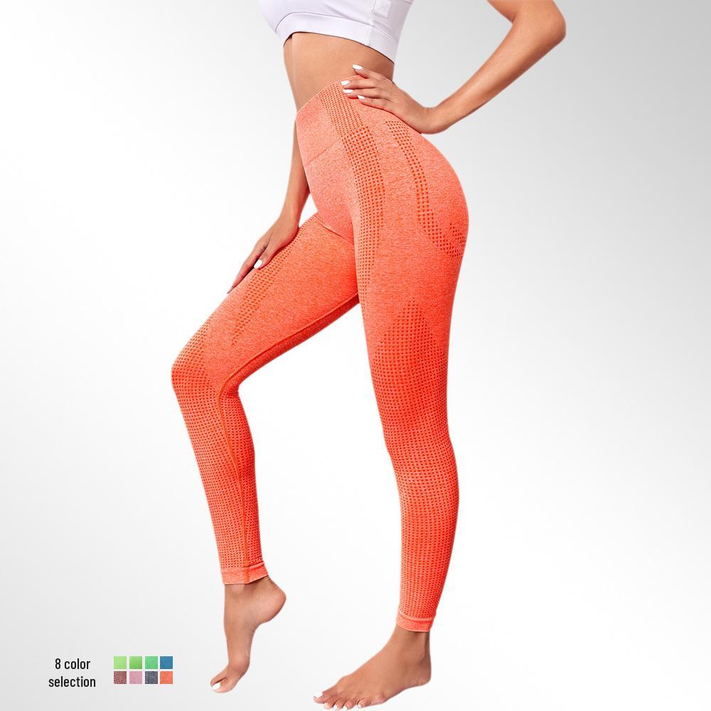 Cross-Border Dot Jacquard High-Waisted Yoga Pants - Tummy Control, Hip-Lifting, Quick-Dry, Breathable Fitness Wear