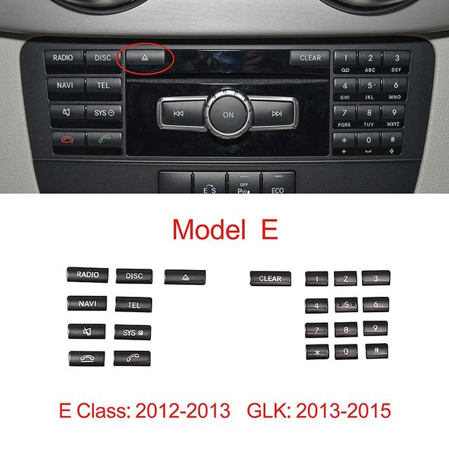 Autocolante decorative pentru panou CD pentru control central al mașinii, autocolante ABS pentru Mercedes Benz Clasa C/E W204 W212 GLK CLS 2012-2013