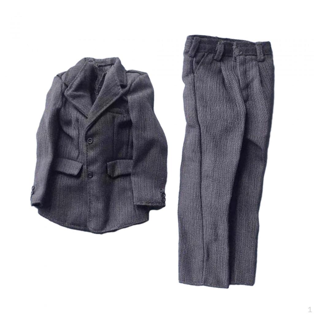 1/6 Male Figure Clothes Full Suit Jacket Pants Handmade Accessories Dress Coat Costume,