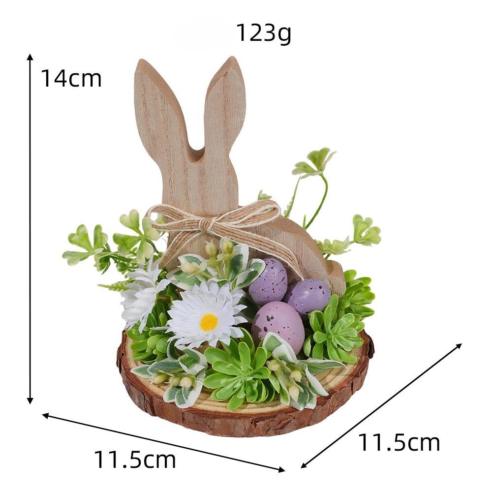 Easter Bunny Tabletop Decoration Festive Spring Ornament for Home Office Party and Outdoor Display Holiday Gift Idea for Kids