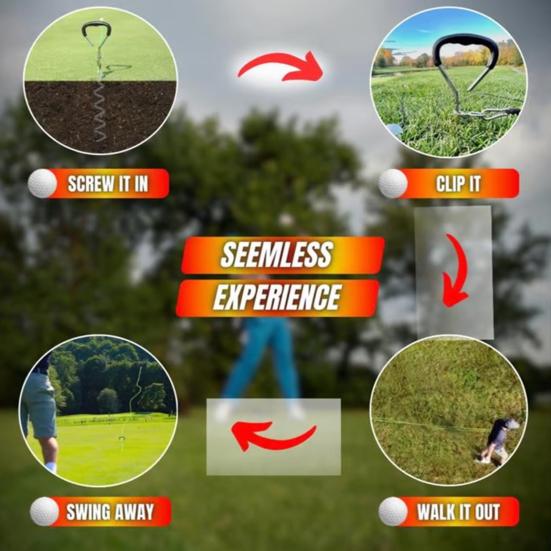 Golf Swing Trainer Golf Ball On A String Swing Training Aid 50 Feet of Swing Feedback Golf Practice Equipment for Home Park Backyard