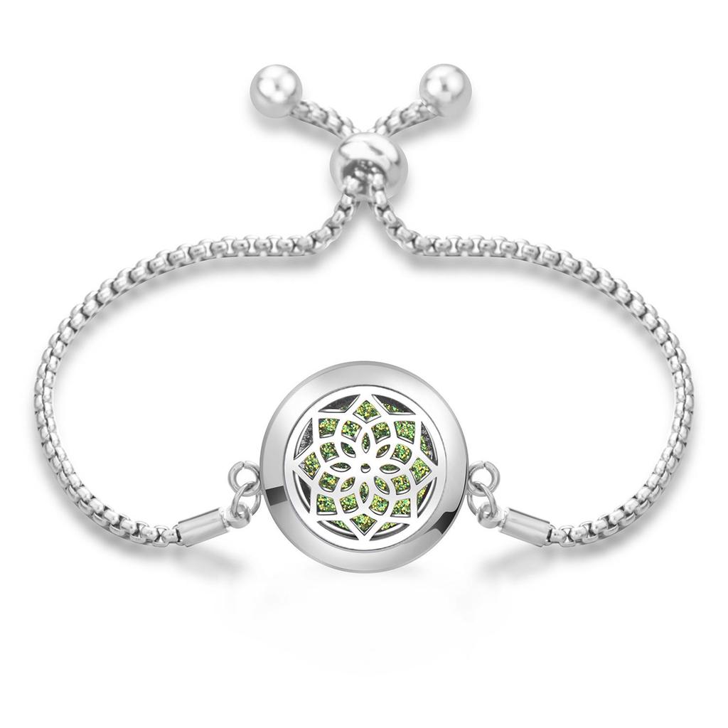 Women's Openable Titanium Steel Essential Oil Diffuser Bracelet