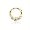 Florideco Septumringe 316L Edelstahl Opal Daith Nasenringe CZ Knorpel Tragus Ohrringe Septum Clicker Piercing Schmuck