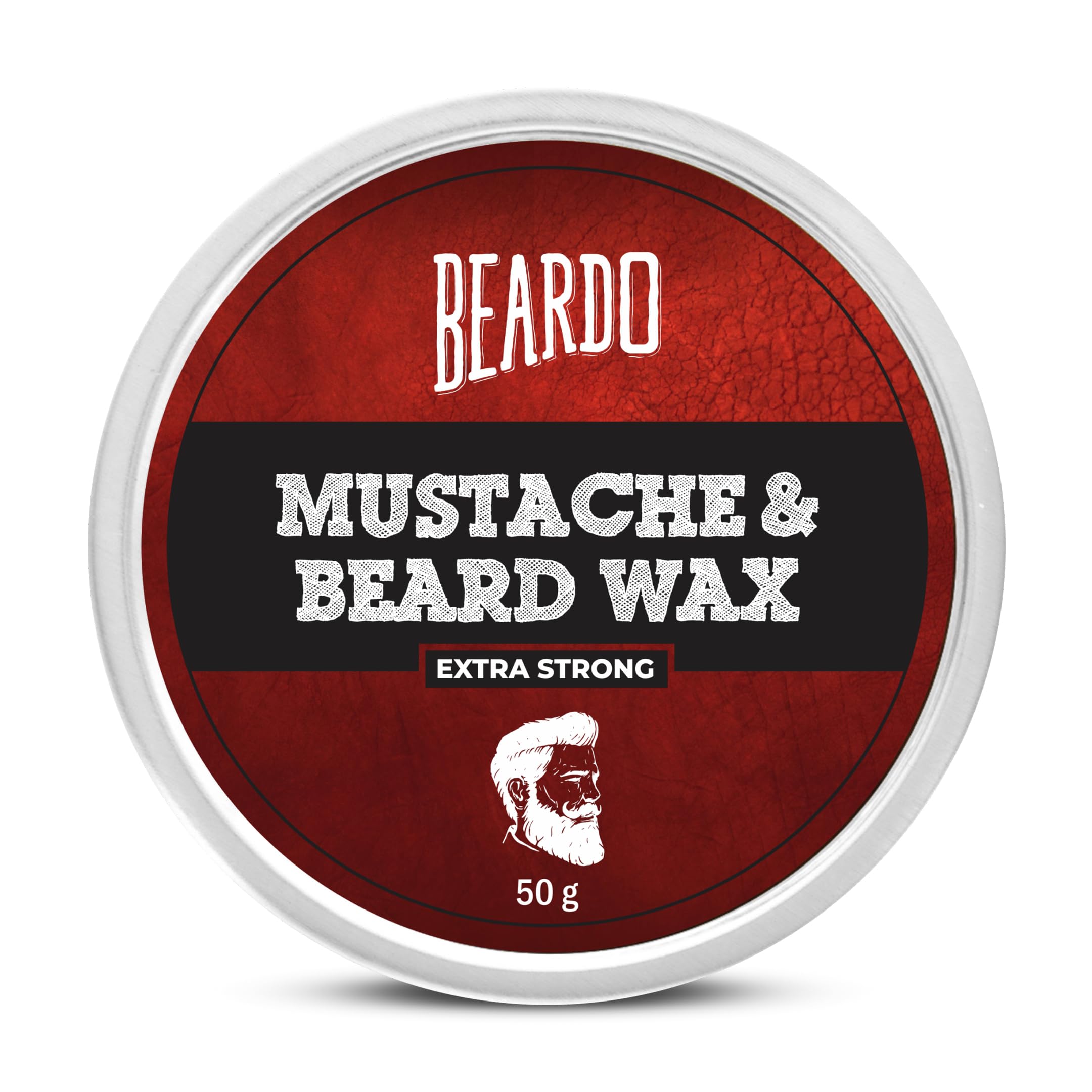 Воск для бороды и усов Beardo, 50 г | Воск для укладки бороды и усов | Долговечный воск со сверхсильной фиксацией для мужчин | Воск для волос бороды для гладко