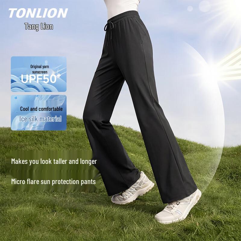 TonLion Women s Cooling UPF50+ Micro-Flare Yoga Pants M чёрный