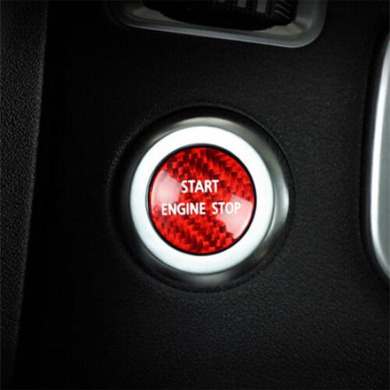 Red Carbon Fiber Start Button Sticker For Range Rover Sport Discovery 4 09-13
