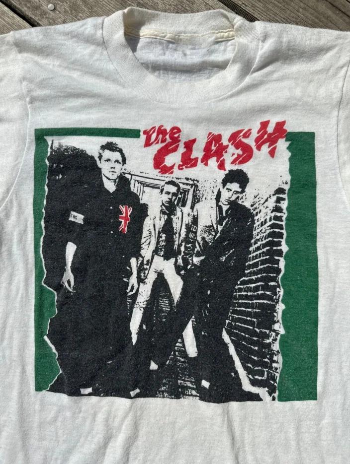 Rare The Clash Tour Band Gift For Fan S-2345XL White T-shirt S